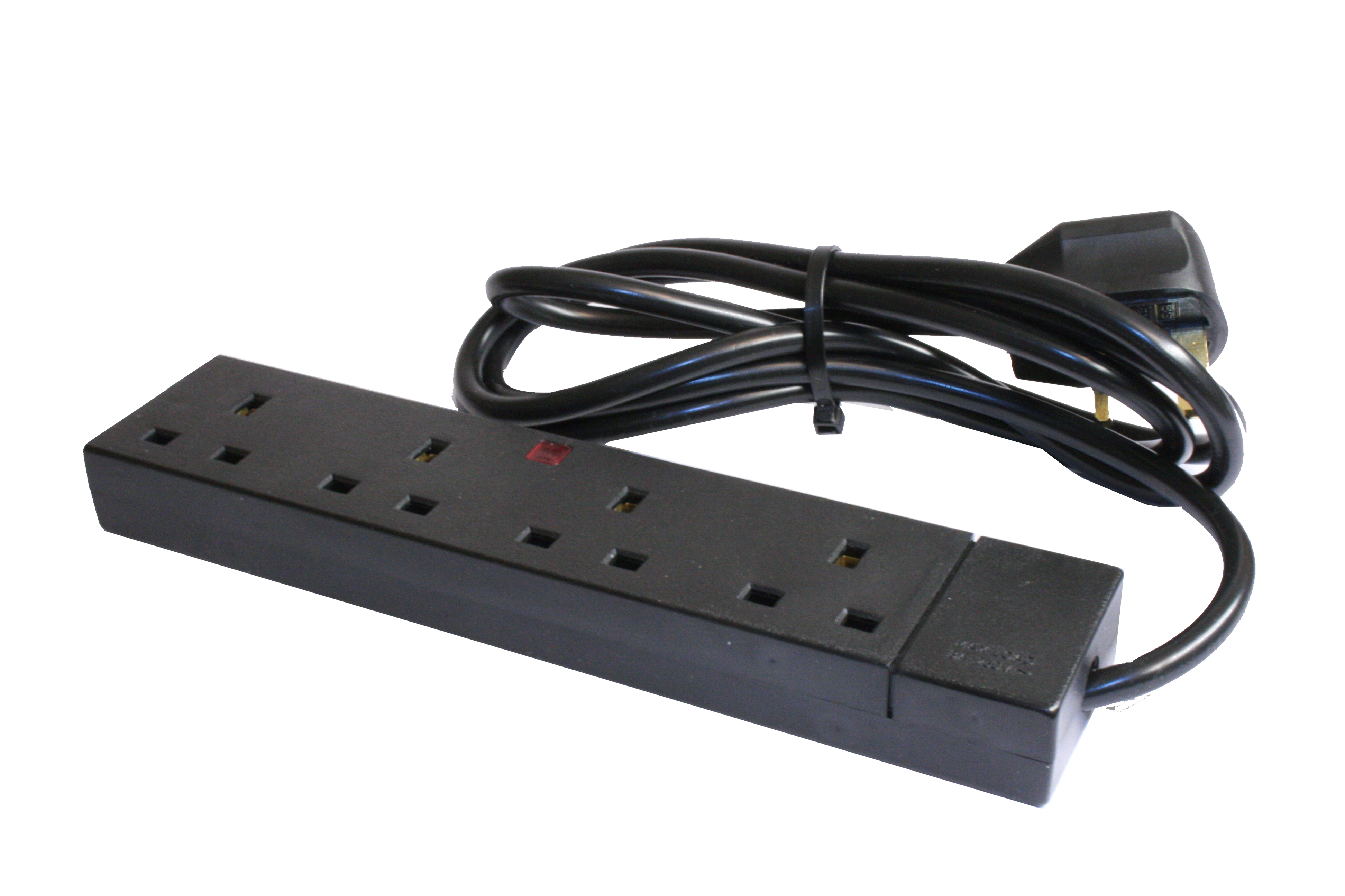 4 Gang Extension Lead, Black Clarke Cable