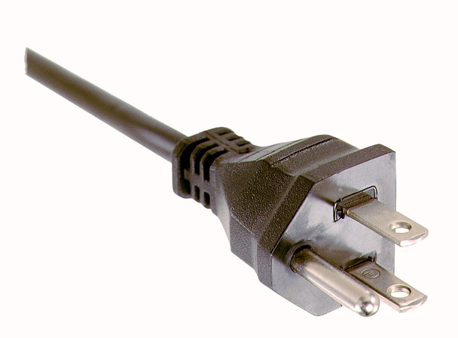 North American 3 Pole Mains Plug NEMA 5-15P