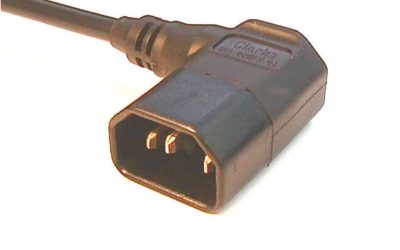 IEC C14 3 Pole 10A Right Angled Male Connector