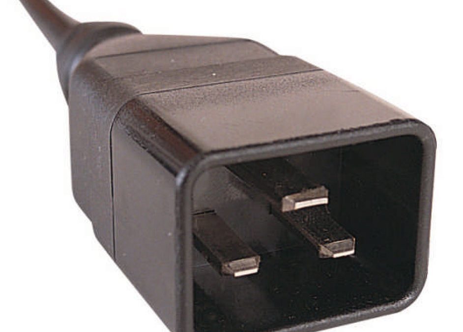 IEC C20 3 Pole 16A Straight Male Connector