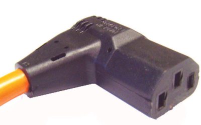 IEC C13 3 Pole 10A Right Angled Female Connector for 1.5mm² Cable Only
