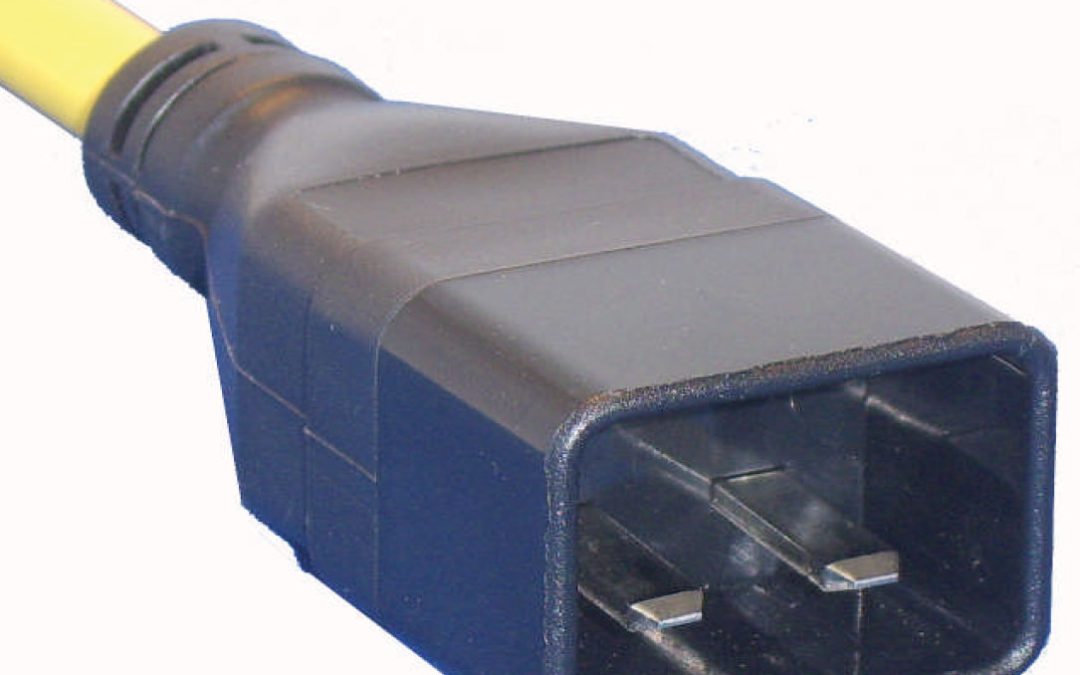 IEC C24 2 Pole 16A Straight Male Connector