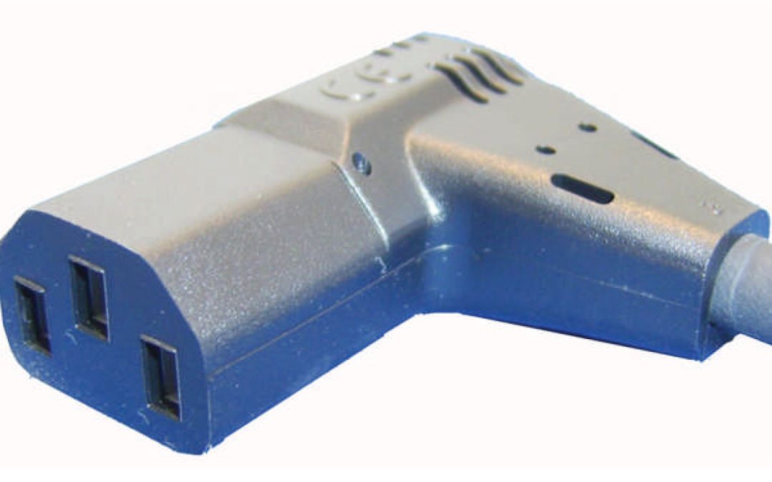 IEC C13 3 Pole 10A Left Angled Female Connector