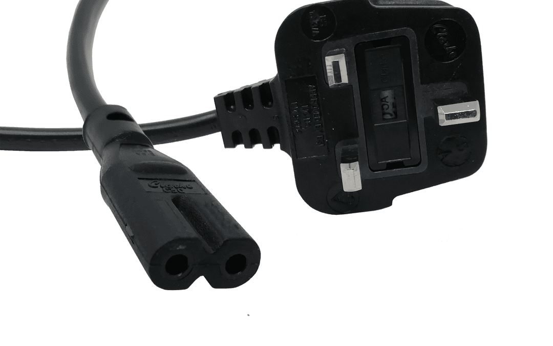 UK Mains Plug BS1363 Type G to IEC C7 Connector
