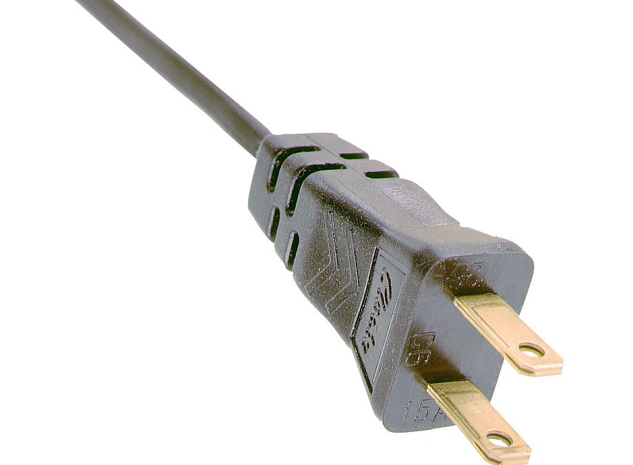 North American 2 Pole Mains Plug NEMA 1-15P