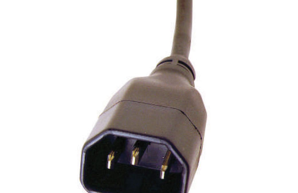 IEC C14 3 Pole 10A Straight Male Connector