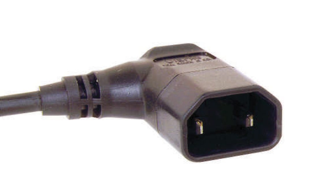 IEC C18 2 Pole 10A Right Angled Male Connector