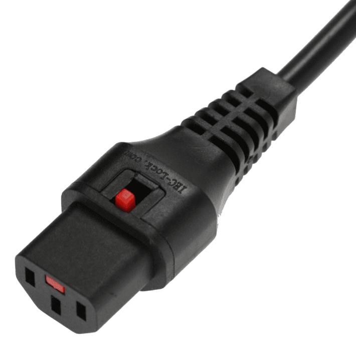 IEC C13 3 Pole 16A Straight Female IEC-Lock Locking Connector